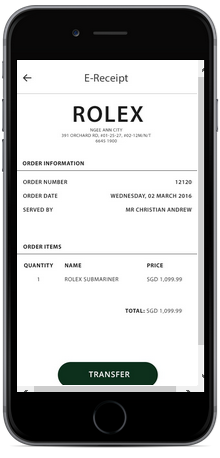 Checkra mobile app e-Receipt