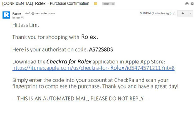 Checkra web app email